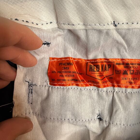 Red Kap Work Shorts Mens 38 Navy Blue Utility Industrial Workwear Made Mexico - Picture 13 of 15